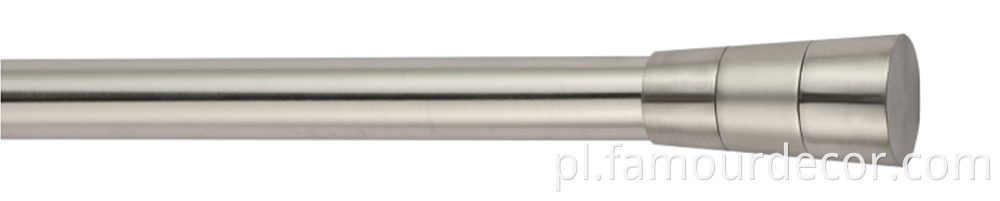 Simple trumpet head curtain rod